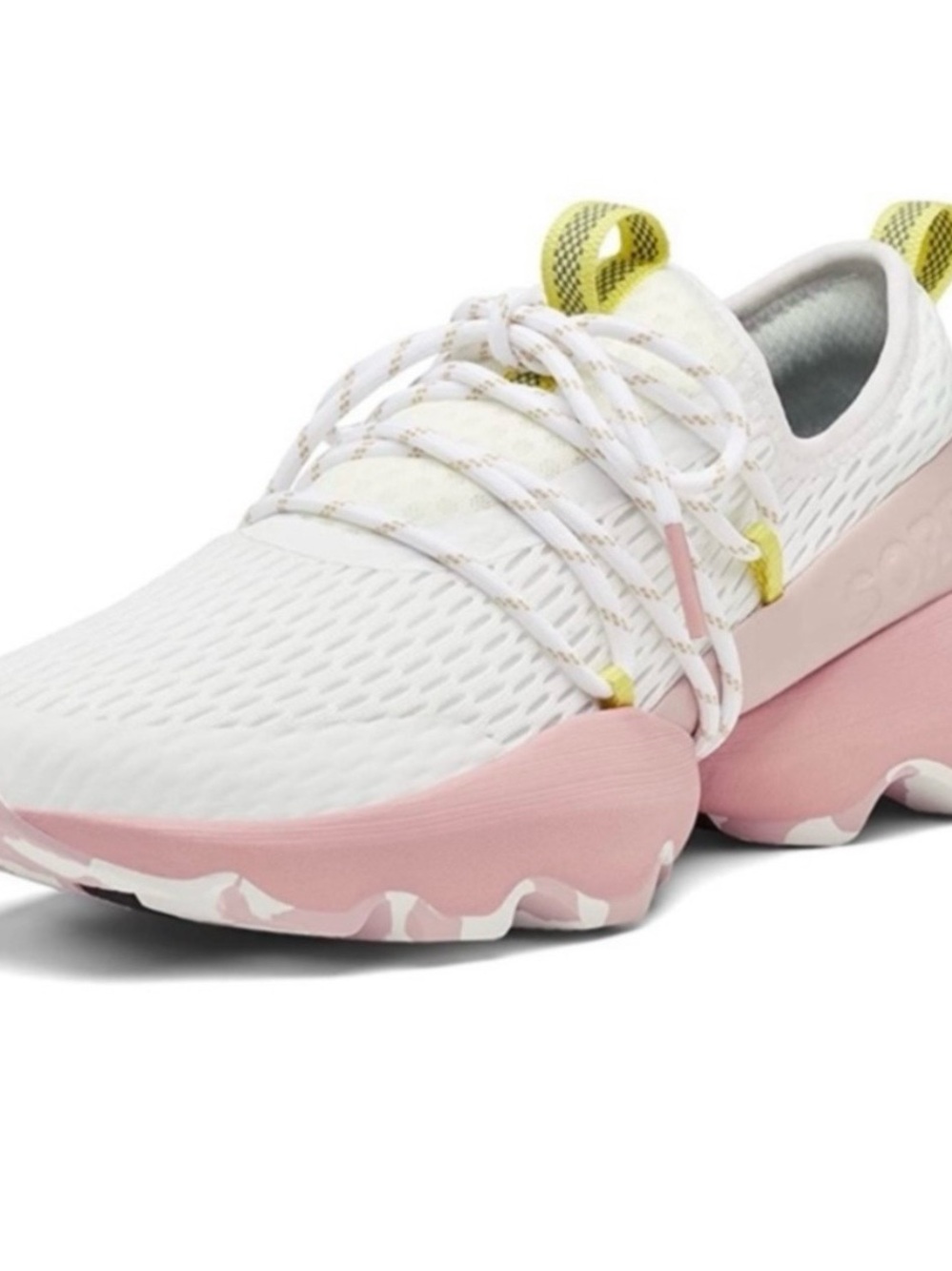 Sorel Women’s White & Pink Lightweight Slip-On Sneakers